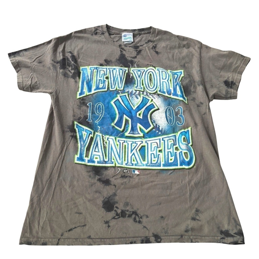 '47 Brand New York Yankees T-Shirt Sz Large Charcoal Vintage Tubular MLB Graphic
